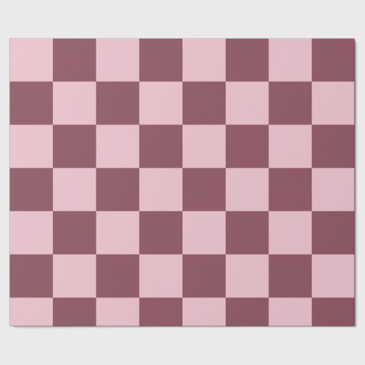 Papier Cadeau Motif de vérification Rose poussière (Couture)