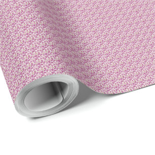 Papier Cadeau Motif de vigne botanique rose, design floral de la