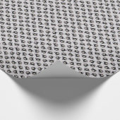 Papier Cadeau Motif de visage de chat noir Halloween (Coin)