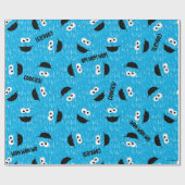 Papier Cadeau Motif de visage de fourrure de monstre de cookies (Plat)