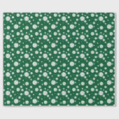 Papier Cadeau Motif de volley-ball vert et blanc (Plat)