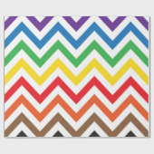 Papier Cadeau Motif de zigzag multicolore de Chevron (Plat)