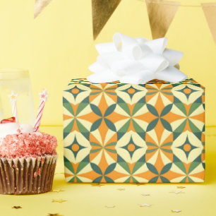 Papier Cadeau Motif décoratif rétro sans couture