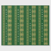 Papier Cadeau Motif décoratif saisonnier salutation personnalisé (Plat)