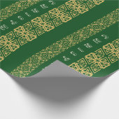 Papier Cadeau Motif décoratif saisonnier salutation personnalisé (Coin)