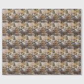 Papier Cadeau Motif d'écorce d'arbre (Plat)