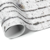 Papier Cadeau Motif d'écorce de bouleau (Coin rond)