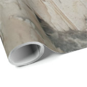 Papier Cadeau Motif d'écorce de bouleau (Coin rond)