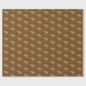 Papier Cadeau Motif d'élan rustique (Plat)
