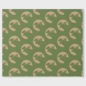 Papier Cadeau Motif d'élan rustique (Plat)