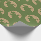 Papier Cadeau Motif d'élan rustique (Coin)