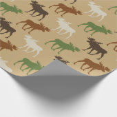 Papier Cadeau Motif d'élan rustique (Coin)