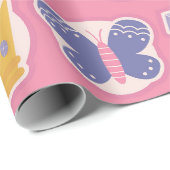 Papier Cadeau Motif d'élégance couronné (Coin rond)