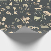 Papier Cadeau Motif d'éléments de film rétro (Coin)