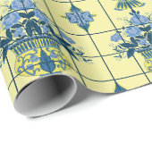 Papier Cadeau Motif Delft Tile (Coin rond)