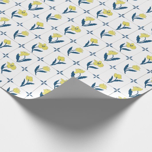 Papier Cadeau Motif Delft Tile (Coin)