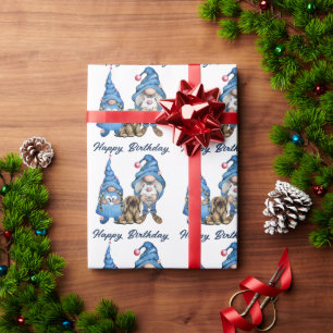 Papier Cadeau Motif Denim Gnomes