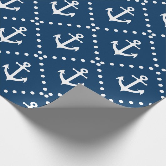 Papier Cadeau Motif des ancrages des bateaux maritimes et nautiq (Coin)