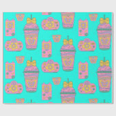 Papier Cadeau motif des années 90 (Plat)