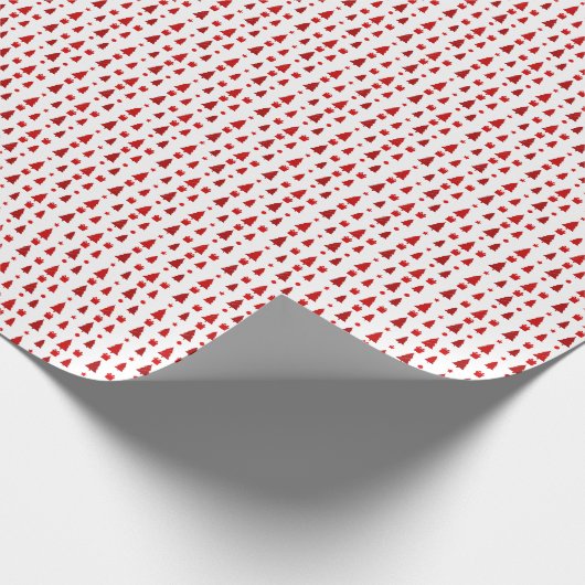 Papier Cadeau Motif des arbres et cadeaux de Noël (Coin)
