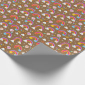 Papier Cadeau motif des arcs-en-ciel mignons (Coin)