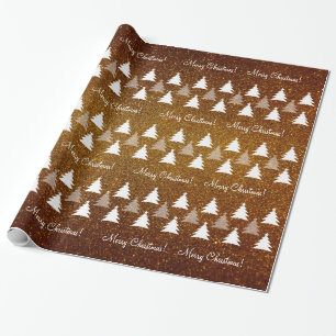 Papier Cadeau Motif des beaux arbres de Noël Personnalisable B