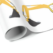 Papier Cadeau Motif des camions et des outils de construction de (Coin rond)