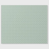 Papier Cadeau Motif des cercles géométriques verts et blancs Sag (Plat)