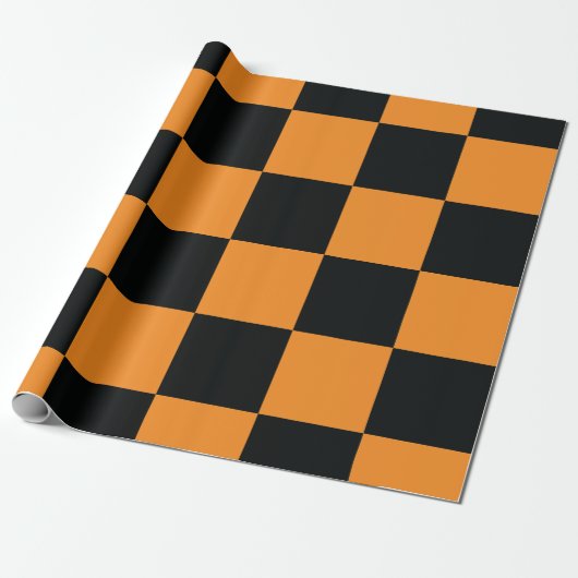 Papier Cadeau Motif des chèques d'Halloween (Déroulé)