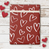 Papier Cadeau Motif des Coeurs de Saint Valentin