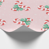 Papier Cadeau Motif des Coeurs de Sucre de canne festif (Coin)