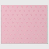 Papier Cadeau Motif des coeurs roses (Plat)