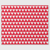 Papier Cadeau Motif des Coeurs rouges de la Saint-Valentin (Plat)