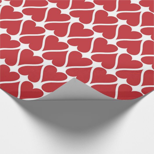 Papier Cadeau Motif des Coeurs rouges de la Saint Valentin (Coin)