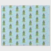 Papier Cadeau Motif des échassiers de pêche (Plat)