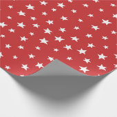 Papier Cadeau Motif des étoiles rouges et blanches (Coin)