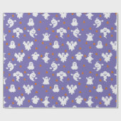 Papier Cadeau Motif des Fantômes et étoiles (Plat)