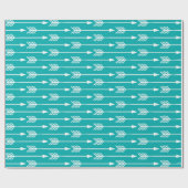 Papier Cadeau Motif des flèches Turquoises Peacock (Plat)