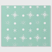 Papier Cadeau Motif des flocons blancs (Plat)
