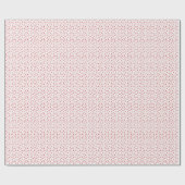 Papier Cadeau Motif des flocons blancs et rouges de Noël (Plat)