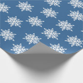 Papier Cadeau Motif des flocons bleus (Coin)