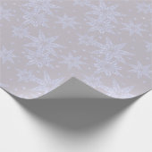 Papier Cadeau motif des flocons de neige magique céleste (Coin)