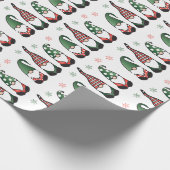 Papier Cadeau Motif des Gnomes de Noël (Coin)