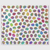 Papier Cadeau Motif des oeufs de Pâques (Plat)