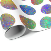 Papier Cadeau Motif des oeufs de Pâques (Coin rond)