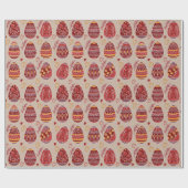 Papier Cadeau Motif des oeufs de Pâques (Plat)