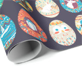 Papier Cadeau Motif des oeufs de Pâques (Coin rond)