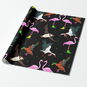 Papier Cadeau Motif des oiseaux d'hiver