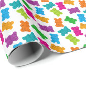 Papier Cadeau Motif des ours de gomme (Coin rond)