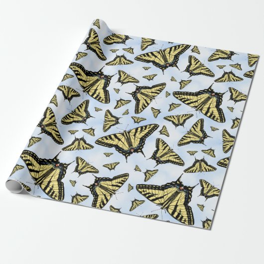 Papier Cadeau Motif des papillons Southwest Yellow Swallowtail (Déroulé)